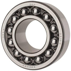 SKF - 50mm Bore Diam, 110mm OD, Open Self Aligning Radial Ball Bearing - 40mm Wide, 2 Rows, Round Bore, 4,500 Lb Static Capacity, 14,300 Lb Dynamic Capacity - Exact Tool & Supply