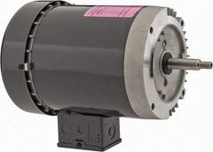 US Motors - 1/2 hp, TEFC Enclosure, No Thermal Protection, 3,500 RPM, 208-230/460 Volt, 60 Hz, Three Phase Standard Efficient Motor - Size 56J Frame, Rigid Mount, 1 Speed, Ball Bearings, 2-1.8/0.9 Full Load Amps, F Class Insulation, Reversible - Exact Tool & Supply