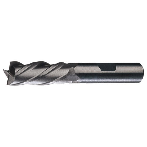‎3/16″ × 3/8″ × 1/2″ × 2-3/8″ LHS / LHC HSS HSS Single-End 4-Flute Non-Center Cutting Left Hand Helix Left Hand Cut Finishing End Mill - Bright - Exact Tool & Supply