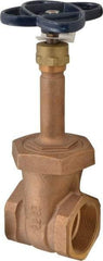 NIBCO - 2" Pipe, Class 125, Threaded Bronze Solid Wedge Rising Stem Gate Valve - 200 WOG, 125 WSP, Union Bonnet - Exact Tool & Supply