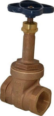 NIBCO - Class 125, Threaded Bronze Solid Wedge Rising Stem Gate Valve - 200 WOG, 125 WSP, Union Bonnet - Exact Tool & Supply