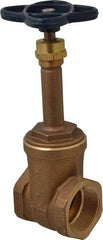 NIBCO - Class 125, Threaded Bronze Solid Wedge Rising Stem Gate Valve - 300 WOG, 150 WSP, Union Bonnet - Exact Tool & Supply