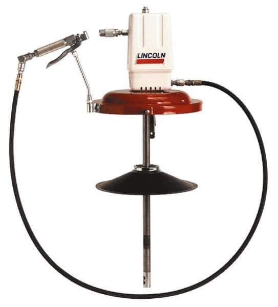 Lincoln - Grease Lubrication 80 Cu In/min Flow Aluminum Air-Operated Pump - For 120 Lb Container - Exact Tool & Supply