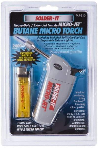 Solder-It - Butane Touch - Contains Mini Torch, Extended Nozzle & Refillable Fuel Cell - Exact Tool & Supply