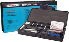 Solder-It - 9 Piece Soldering Iron Kit - Includes Blow Torch Tip, 1.6mm Conical, 2.4mm Chisel, Hot Knife, Heat Blower, Spare Orifice, Heat Reflector, Manual, Vented Safety Cap - Exact Tool & Supply