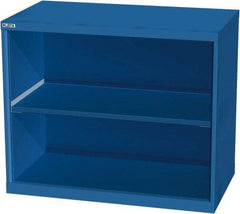 LISTA - 2 Shelf, 33-1/2" High x 40" Wide Bookcase - 22-1/2" Deep, Steel, Blue - Exact Tool & Supply
