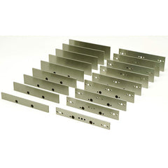 TE-CO - Vise Accessories; Product Type: Parallel Set ; Product Compatibility: 4" Vises ; Number of Pieces: 8 ; Material: Steel ; Jaw Width (Inch): 4 ; Product Length (Inch): 0.118 - Exact Tool & Supply