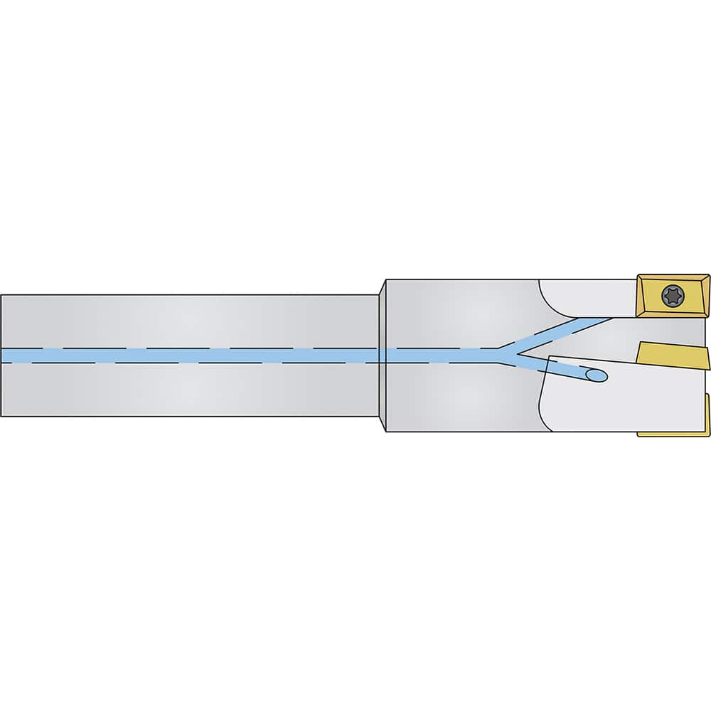 Micro 100 - Indexable Square-Shoulder End Mills; Cutting Diameter (Decimal Inch): 0.7500 ; Cutting Diameter (Inch): 3/4 ; Shank Type: Straight ; Shank Diameter (Inch): 3/4 ; Overall Length/Projection (Decimal Inch): 4.4000 ; Series: APKT - Exact Tool & Supply