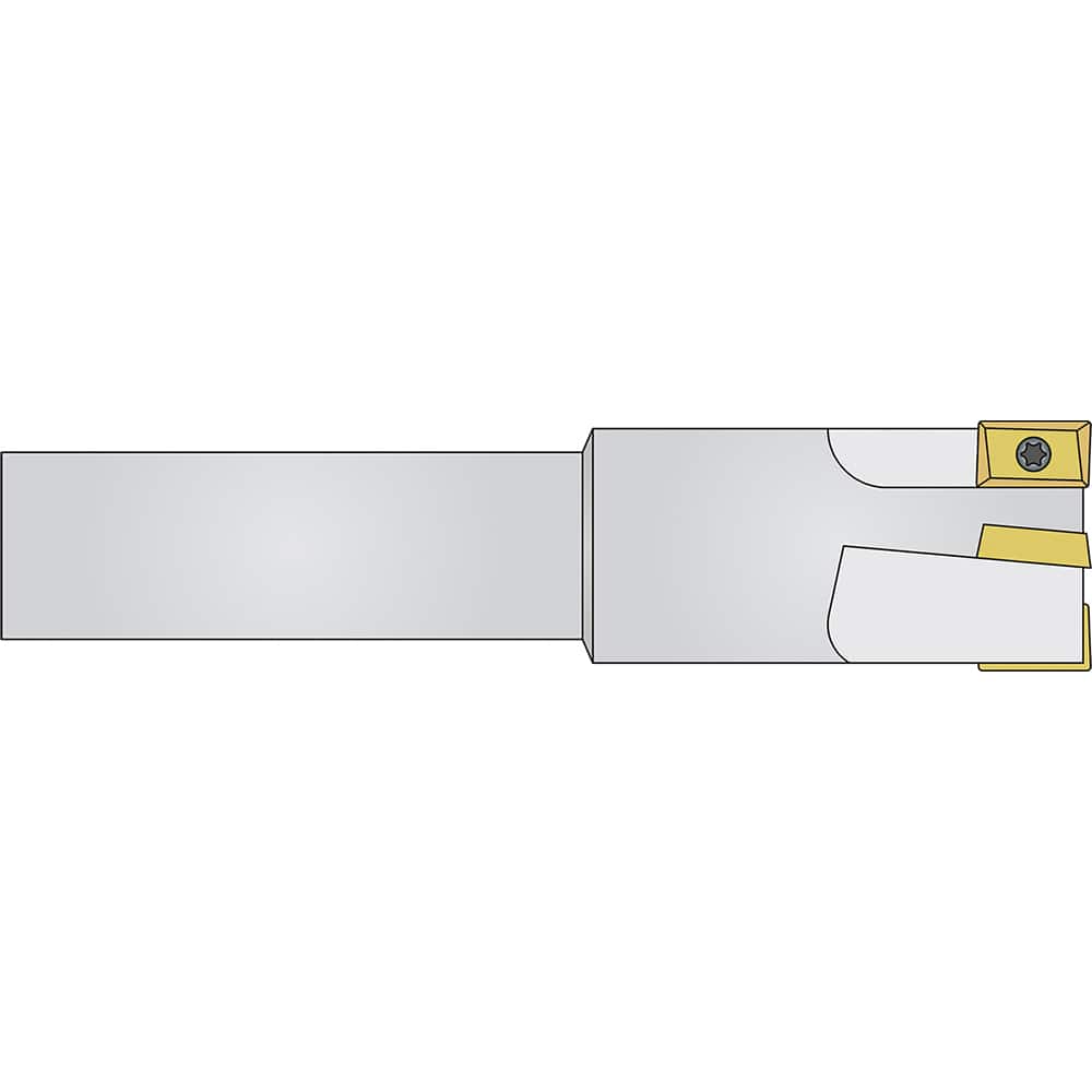 Micro 100 - Indexable Square-Shoulder End Mills; Cutting Diameter (Decimal Inch): 1.2500 ; Cutting Diameter (Inch): 1-1/4 ; Shank Type: Straight ; Shank Diameter (Inch): 3/4 ; Overall Length/Projection (Decimal Inch): 4.4000 ; Series: APKT - Exact Tool & Supply