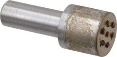 Made in USA - 1 Carat Multi-Point Cluster Diamond Dresser - 3/8" Shank Diam, Contains 7 Stones - Exact Tool & Supply