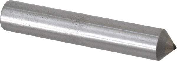 Made in USA - 1/4 Carat Cone Single Point Diamond Dresser - 2-1/2" Long x 7/16" Shank Diam, 90° Included Angle - Exact Tool & Supply