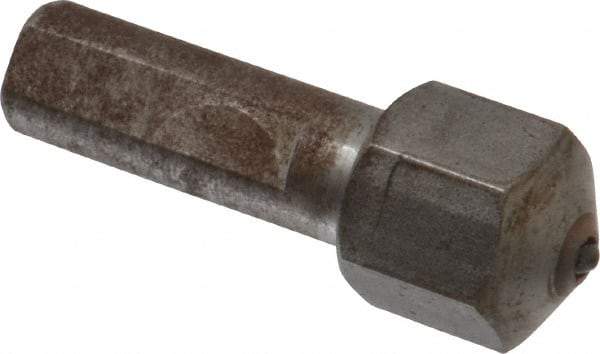 Made in USA - 1 Carat Turntable Head Single Point Diamond Dresser - 1-1/4" Long x 7/16" Shank Diam, 5/8" Long x 5/8" Thick Head - Exact Tool & Supply