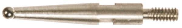 Made in USA - 0.04" Ball Diam, Carbide, Ball Test Indicator Contact Point - 0.78" Contact Point Length, Use with Fowler Test Indicators - Exact Tool & Supply