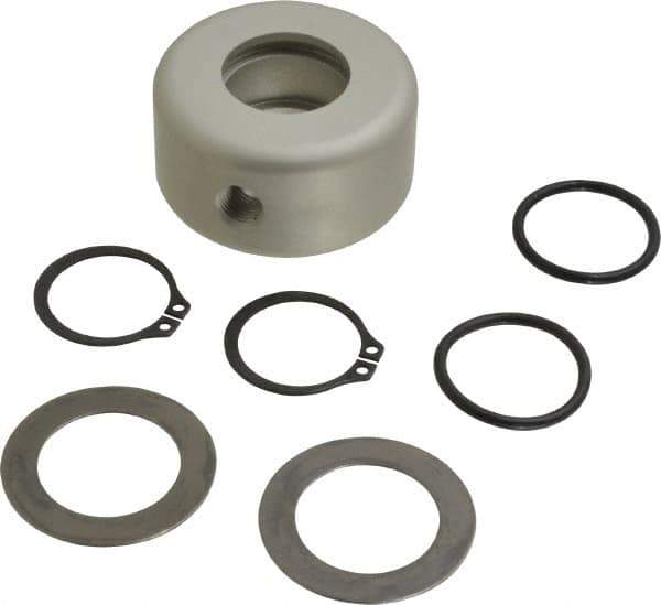 Allied Machine and Engineering - 1/8 NPT, 1" ID x 2-1/8" OD, Rotary Coolant Adapter for Indexable Tools - 1-1/8" Thick, 5/16 NC" Drive Rod Thread, 1-1/8" OAL, Series T-A - Exact Tool & Supply