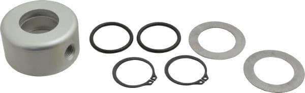 Allied Machine and Engineering - 1/4 NPT, 1-1/4" ID x 2-1/2" OD, Rotary Coolant Adapter for Indexable Tools - 1-3/8" Thick, 3/8 NC" Drive Rod Thread, 1-3/8" OAL, Series T-A - Exact Tool & Supply