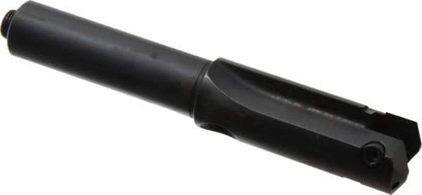 Allied Machine and Engineering - Series B, 1-1/4 to 1-3/4" Diam, 1" Diam Straight Shank, Straight Flute Spade Drill - 3-1/2" Max Depth, 4-3/32" Body Length, 7" OAL, Short Length, Through Coolant - Exact Tool & Supply