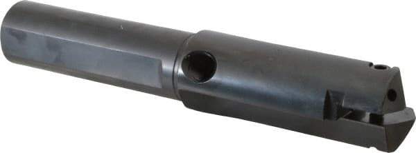 Allied Machine and Engineering - Series C, 1-1/2 to 2-3/8" Diam, 1-1/4" Diam Straight Shank, Straight Flute Spade Drill - 4" Max Depth, 5" Body Length, 8" OAL, Short Length, Through Coolant - Exact Tool & Supply
