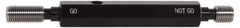 SPI - #3-56, Class 3B, Double End Plug Thread Go/No Go Gage - Steel, Size 000 Handle Included - Exact Tool & Supply