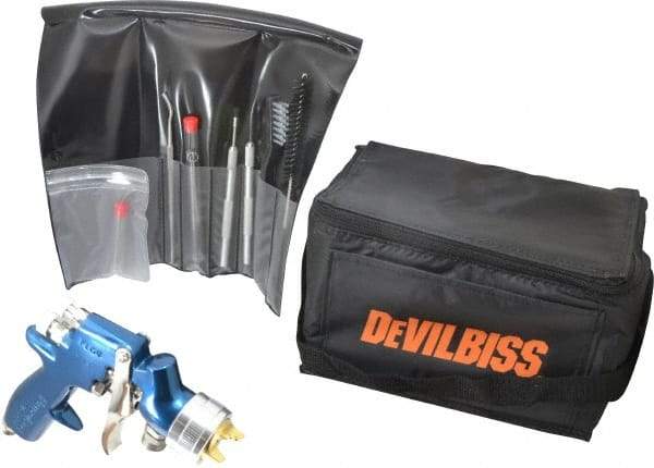 DeVilbiss - High Volume/Low Pressure Paint Spray Gun - 100 Max psi, 9.9 to 40 CFM, For Enamels, Epoxies, Latex, Polyurethanes, Primers, Sealers, Stains, Varnishes - Exact Tool & Supply