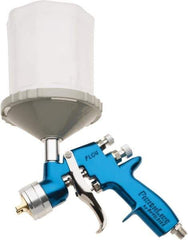 DeVilbiss - Gravity Feed High Volume/Low Pressure Paint Spray Gun - 24 oz Capacity, 100 Max psi, 9.9 to 40 CFM, For Enamels, Epoxies, Lacquers, Polyurethanes, Primers, Sealers, Stains, Thinned Latex, Varnishes - Exact Tool & Supply
