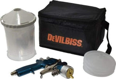 DeVilbiss - Siphon Feed High Volume/Low Pressure Paint Spray Gun - 24 oz Capacity, 100 Max psi, 13 to 23 CFM, For Enamels, Epoxies, Lacquers, Polyurethanes, Primers, Sealers, Stains, Varnishes - Exact Tool & Supply
