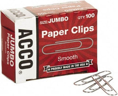 ACCO - 1-3/4" Wide Paper Fastener - Silver - Exact Tool & Supply