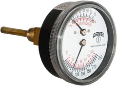 Winters - 2-1/2" Dial, 1/4 Thread, 0-75 Scale Range, Pressure Gauge - Lower Connection Mount, Accurate to 0.03% of Scale - Exact Tool & Supply