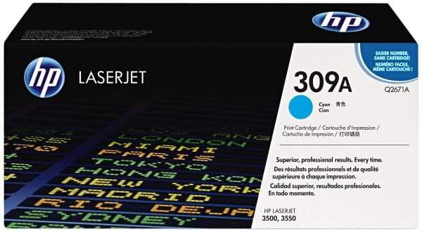 Hewlett-Packard - Cyan Toner Cartridge - Use with HP Color Laser Jet 3500, 3550 - Exact Tool & Supply