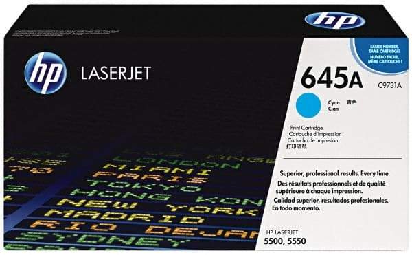 Hewlett-Packard - Cyan Toner Cartridge - Use with HP Color Laser Jet 5500, 5550 - Exact Tool & Supply