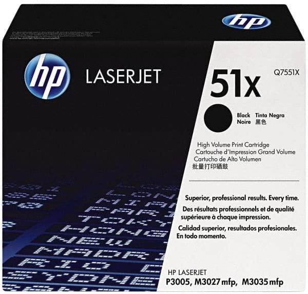 Hewlett-Packard - Black Toner Cartridge - Use with HP LaserJet M3027mfp, M3035mfp, P3005 - Exact Tool & Supply
