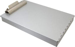 Saunders - 14-1/4 Inch Long x 9-3/4 Inch Wide x 3-1/2 Inch High, Clip Board - Silver - Exact Tool & Supply