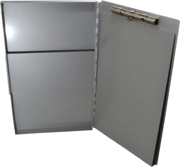 Saunders - 14-1/2 Inch Long x 9 Inch Wide x 1 Inch High, Clip Board - Silver - Exact Tool & Supply
