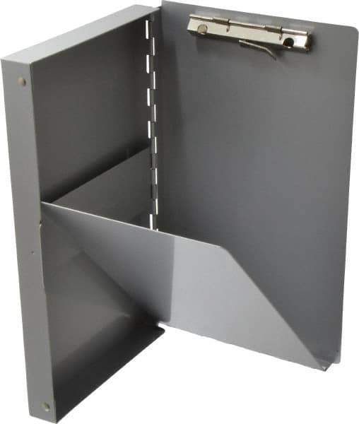 Saunders - 10 Inch Long x 6 Inch Wide x 1 Inch High, Clip Board - Silver - Exact Tool & Supply