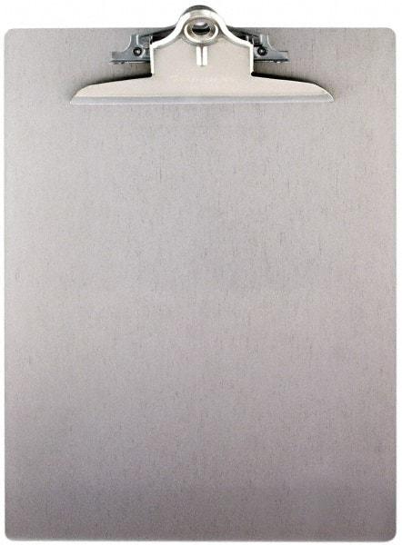 Saunders - 13-1/4 Inch Long x 9 Inch Wide x 1-3/4 Inch High, Clip Board - Silver - Exact Tool & Supply
