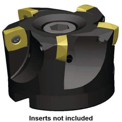 Kennametal - 3" Cut Diam, 0.098" Max Depth, 1" Arbor Hole, 8 Inserts, XD 12 Insert Style, Indexable Copy Face Mill - C7792VXD12-A3.00Z08R Cutter Style, 1.97" High, Through Coolant, Series 7792 - Exact Tool & Supply