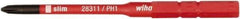 Wiha - #1, Phillips Screwdriver Bit - 75mm OAL - Exact Tool & Supply