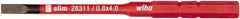 Wiha - 4mm Blade, 15/64" Drive Slotted Screwdriver Bit - 2-61/64" OAL - Exact Tool & Supply