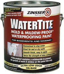 Zinsser - 1 Gal Bright White Semi Gloss Finish Latex Paint - 75 Sq Ft per Gal, Interior/Exterior, <400 gL VOC Compliance - Exact Tool & Supply