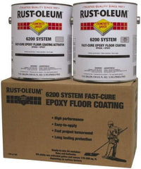 Rust-Oleum - 1 Gal Can Semi Gloss Silver Gray Floor Coating - <250 g/L VOC Content - Exact Tool & Supply