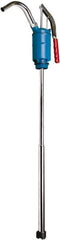 Value Collection - 7/8" Outlet, Zinc Hand Operated Drum Pump - 16 oz per Stroke, 45" OAL, For High Viscosity Liquids - Exact Tool & Supply