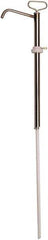 Value Collection - 3/4" Outlet, Stainless Steel Hand Operated Drum Pump - 8 oz per Stroke, 45" OAL, For Solvents, Acids & Other Corrosive Chemicals - Exact Tool & Supply
