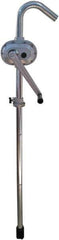 Value Collection - 1-1/4" Outlet, Aluminum Hand Operated Rotary Pump - 30 oz per Stroke, 51" OAL, For Fuel Oil, Kerosene, Gasoline, Antifreeze & Other Noncorrosive Fluids - Exact Tool & Supply