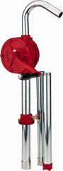 Value Collection - 1" Outlet, Cast Iron Hand Operated Siphon Pump - 10 oz per Stroke, 49" OAL, For Petroleum Based Products - Exact Tool & Supply