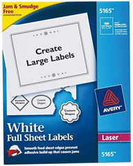 AVERY - 11" Long, White Paper Shipping Label - For Laser Printers - Exact Tool & Supply