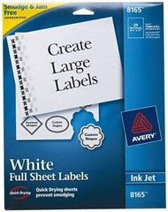 AVERY - 11" Long, White Paper Shipping Label - For Inkjet Printers - Exact Tool & Supply