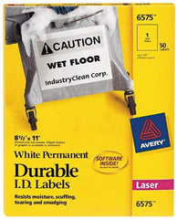 AVERY - 11" Long, White Paper Name Badge Labels - For Laser Printers - Exact Tool & Supply