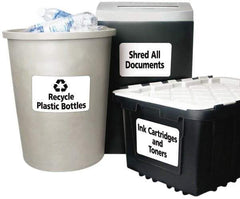 AVERY - 5" Wide x 8-1/8" Long, White Paper Name Badge Labels - For Laser Printers - Exact Tool & Supply