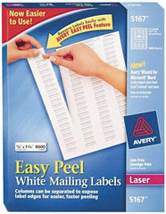AVERY - 1-3/4" Long, White Paper Return Address Label - For Laser Printers - Exact Tool & Supply