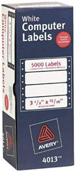 AVERY - 3-1/2" Long, White Paper Dot Matrix Label - For Dot Matrix Printers - Exact Tool & Supply