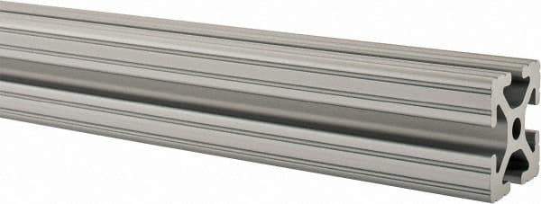 80/20 Inc. - 48 Inches Long x 1-1/2 Inches Wide x 1-1/2 Inches High, T Slotted Aluminum Extrusion - 1.154 Square Inches, Clear Anodized Finish - Exact Tool & Supply
